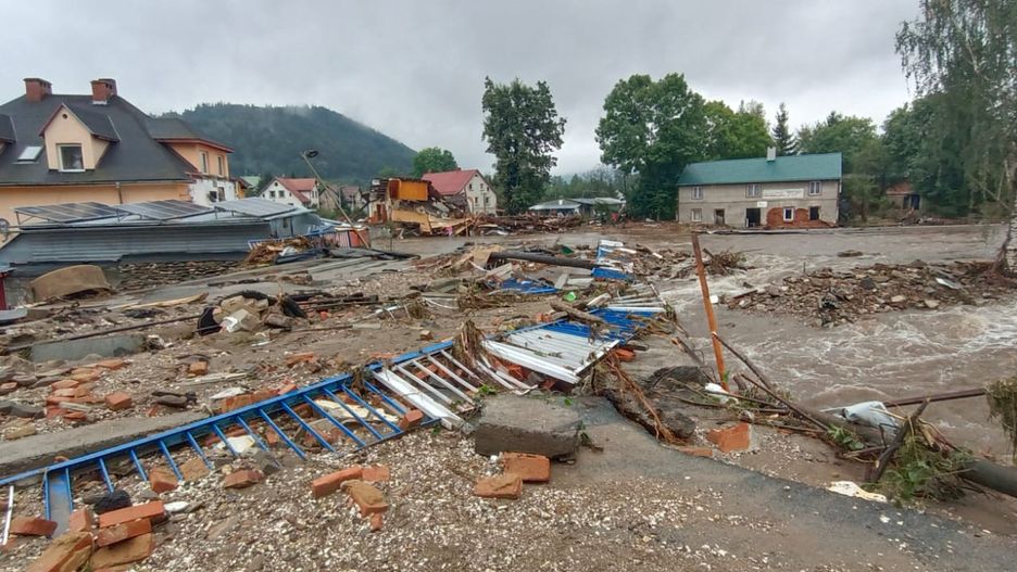 Stronie Śląskie po przejściu powodzi
