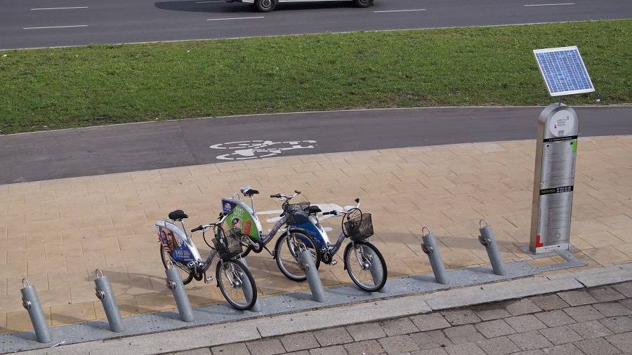 Stacja Lubelskiego Roweru Miejskiego w Lublinie | fot. Dominik Wąsik