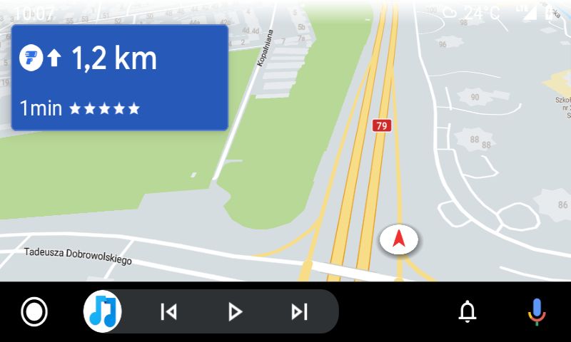 Yanosik w Android Auto 