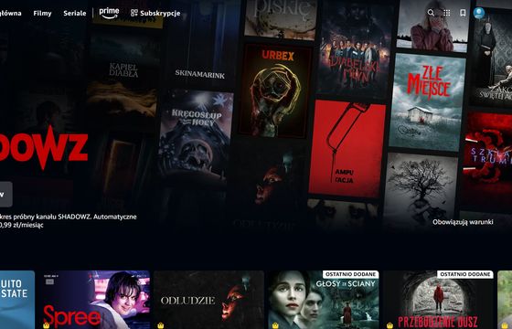 Kanał z horrorami w Prime Video Channels