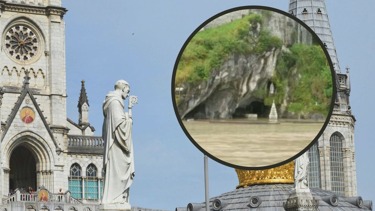 Sanktuarium w Lourdes pod wodą