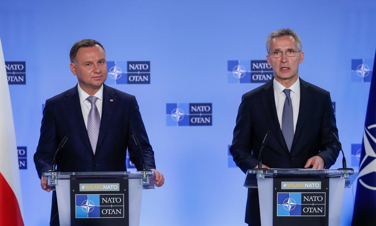 Prezydent Andrzej Duda spotkał się w czwartek z sekretarzem generalnym NATO Jensem Stoltenbergiem 