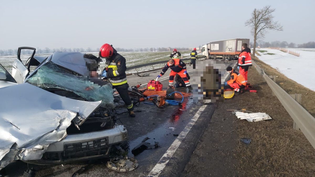 Wypadek na DK 22 w okolicach Elbląga 