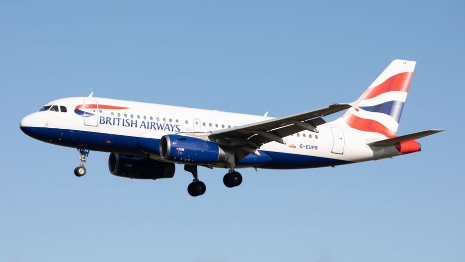 Samolot należący do linii British Airways