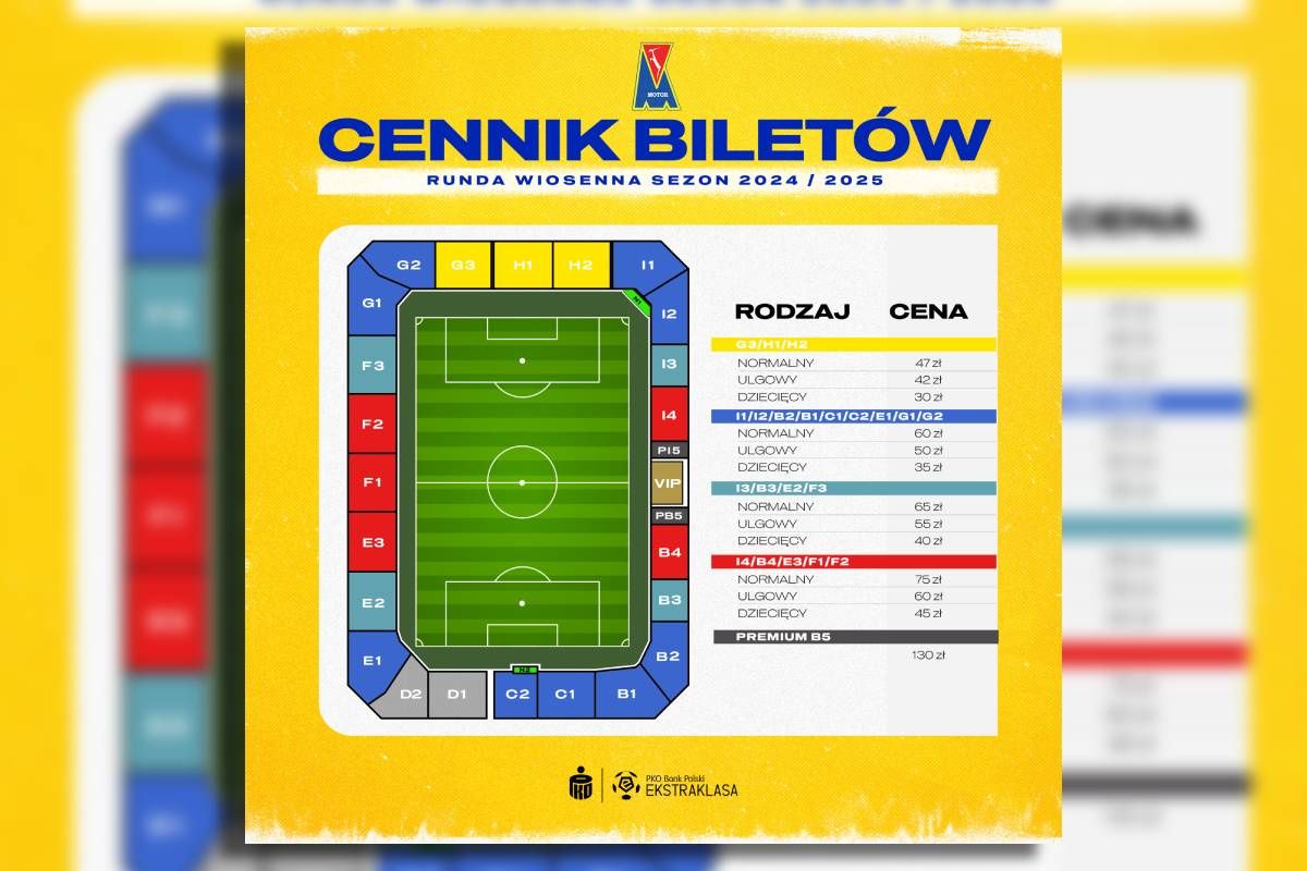 Cennik biletów na mecze w rundzie wiosennej