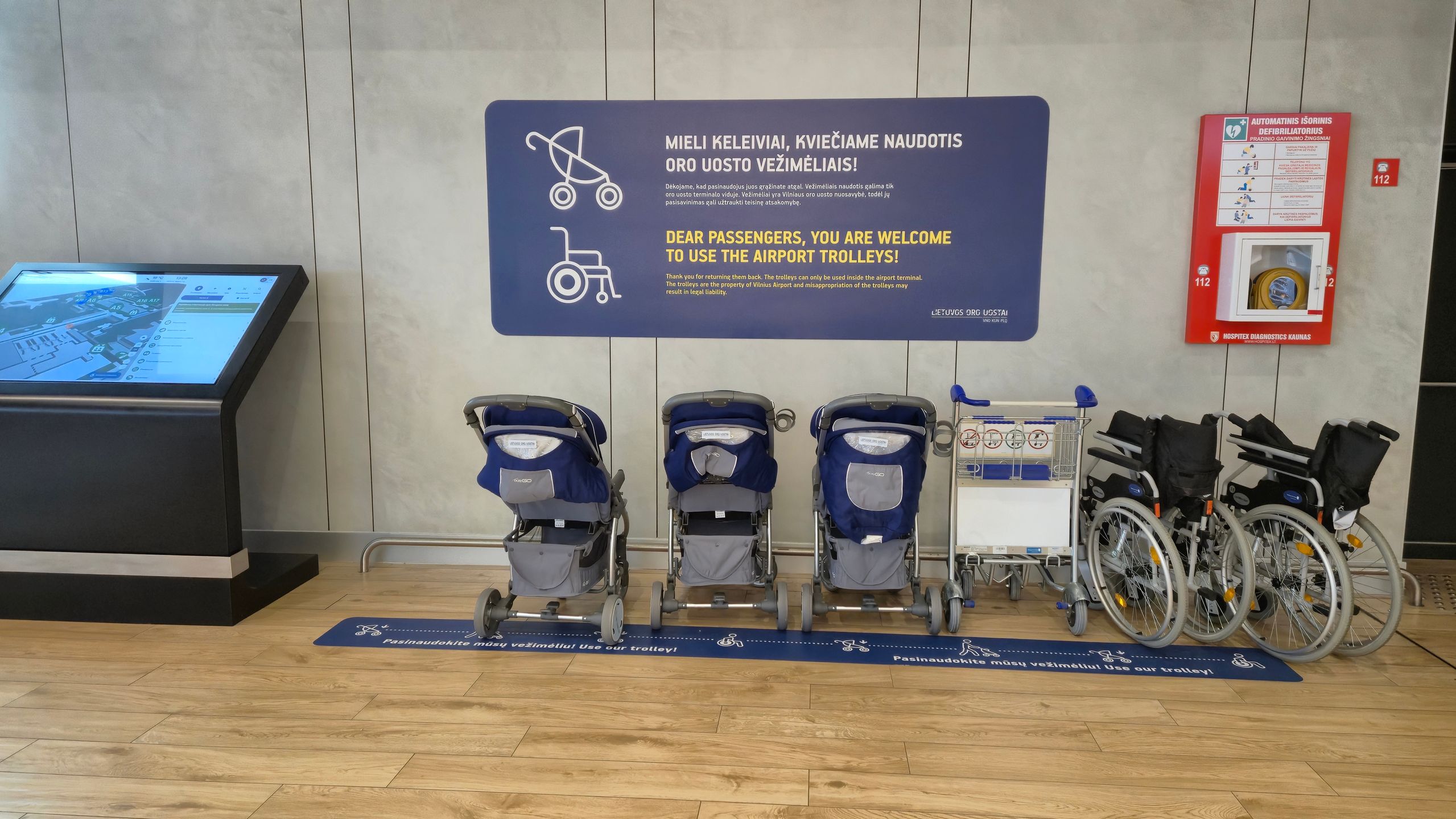 Wózki inwalidzkie dostępne na lotnisku w Wilnie