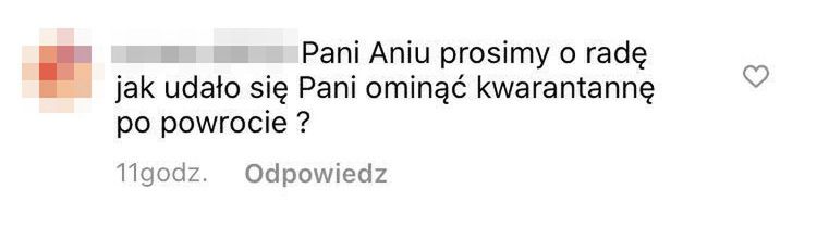 Anna Wendzikowska ominęła kwarantannę?
