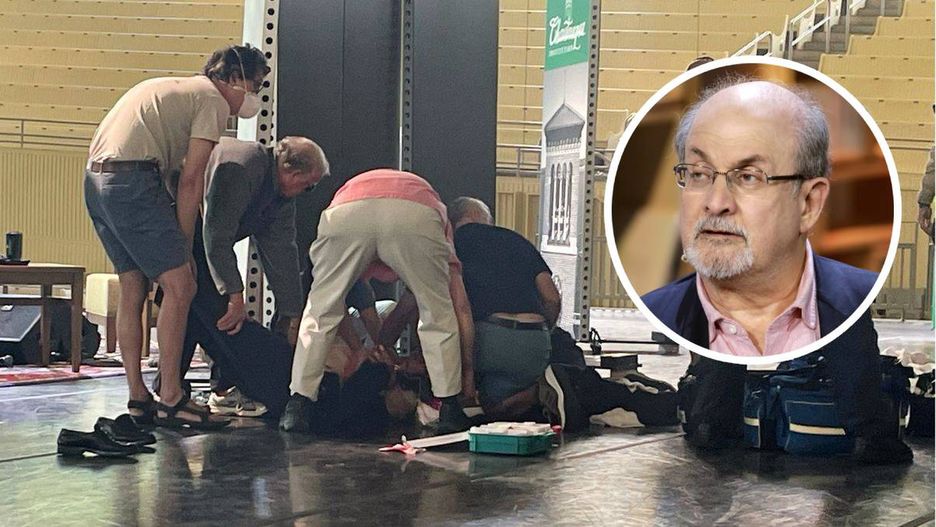Salman Rushdie został kilkukrotnie ugodzony nożem 12 sierpnia tuż przed swoim wykładem