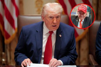 Pracuje w przebraniu Trumpa. Tak reagowali Rosjanie