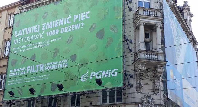 PGNiG banerem chce poprawić jakość powietrza w Katowicach