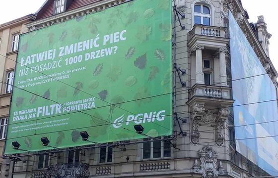 PGNiG banerem chce poprawić jakość powietrza w Katowicach
