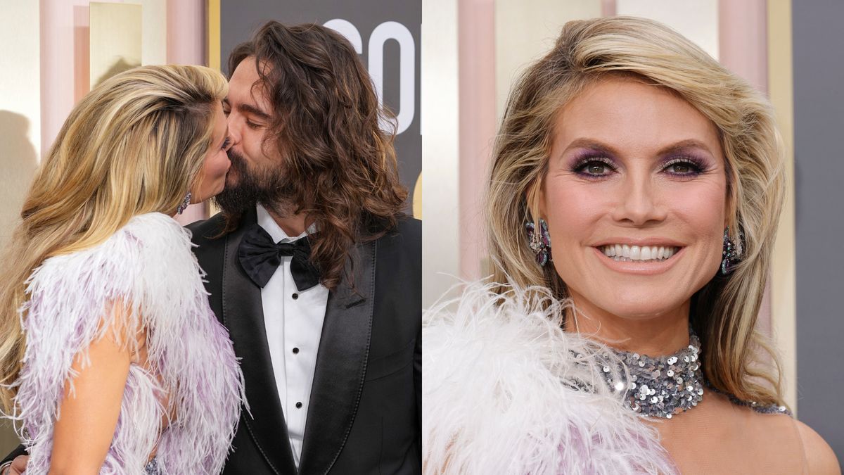 Heidi Klum wymienia czułości z ukochanym na Złotych Globach