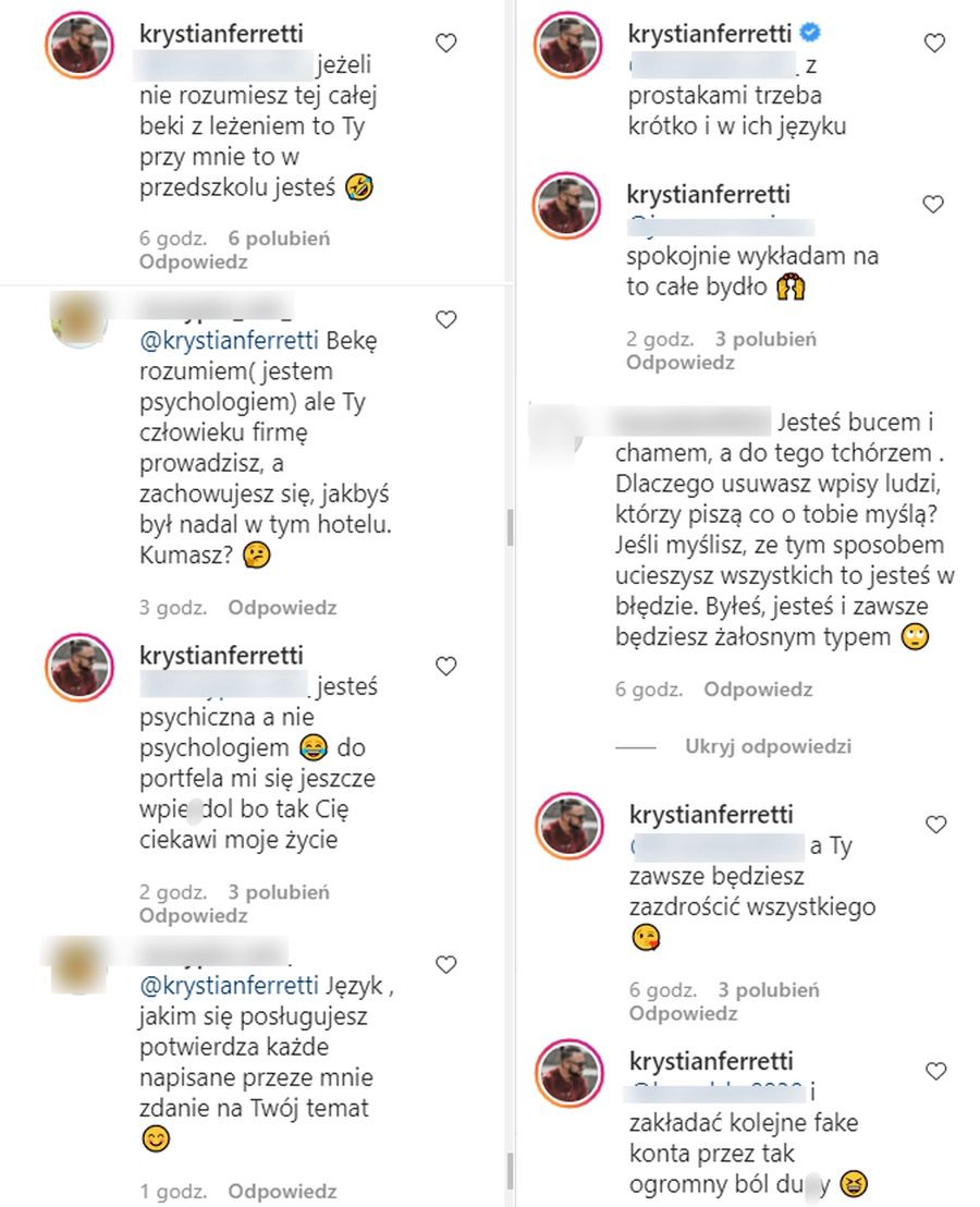 Krystian z "Hotelu Paradise" odpowiada na krytykę