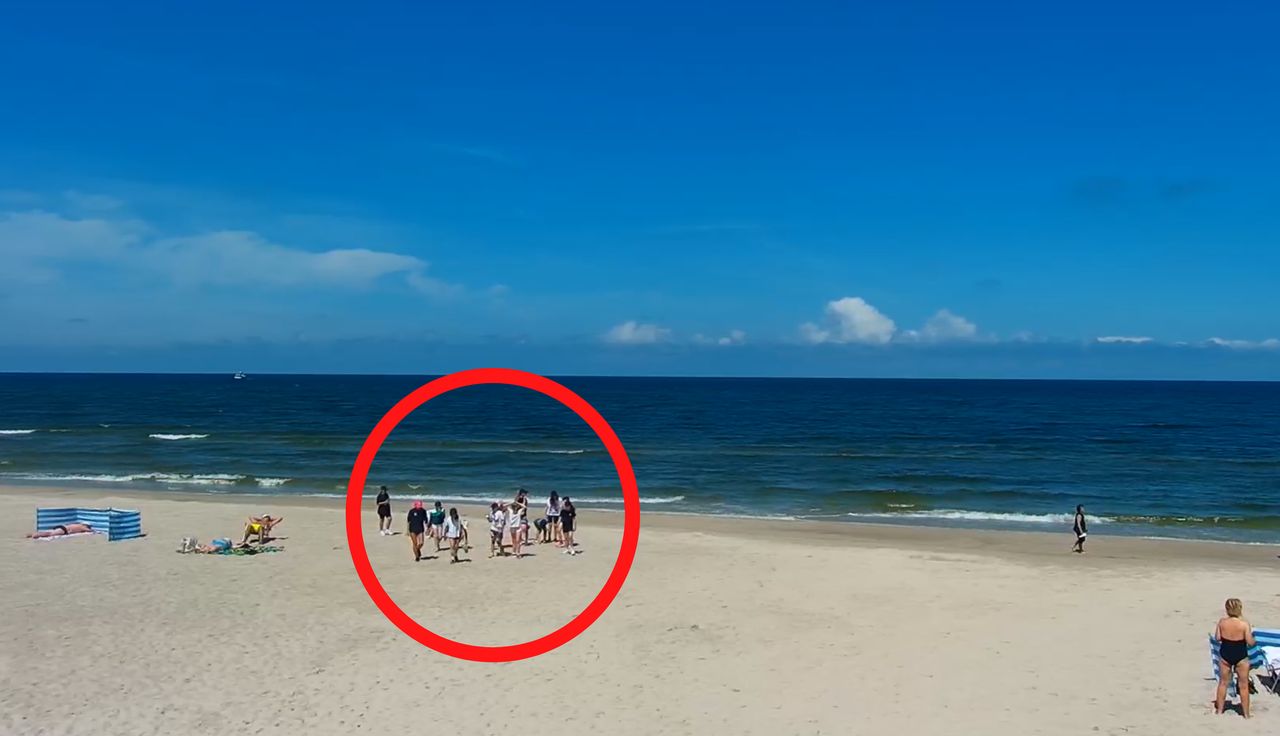 Była godz. 12:13. Ujęcie z Mrzeżyna. Przypatrzcie się
