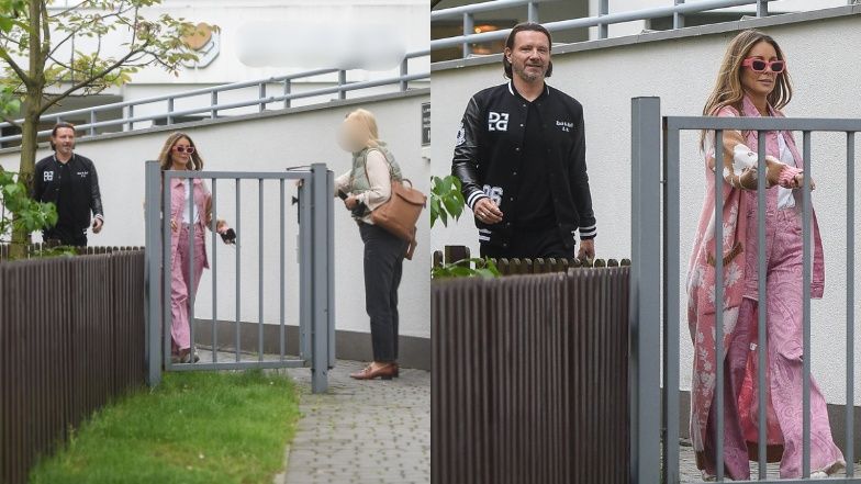 Małgorzata Rozenek i Radosław Majdan odwiedzają warszawską klinikę