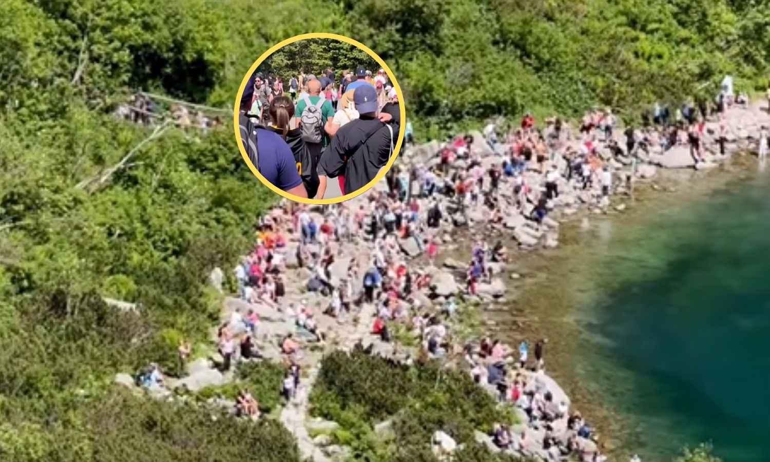 Tłumy nad Morskim Okiem. Tatry oblężone w długi weekend