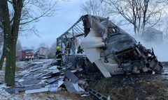 Tragiczny wypadek pod Sokółką. TIR stanął w ogniu