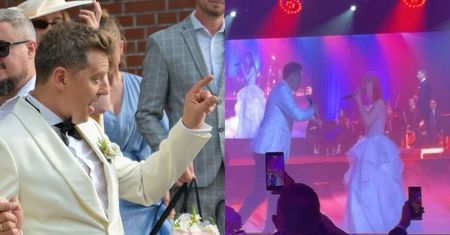 Rafał Brzozowski razem z żoną ZAŚPIEWALI dla weselnych gości. Domyślacie się, jaką piosenkę?