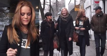Dominika Gawęda z rodzicami przed "Dzień Dobry TVN"