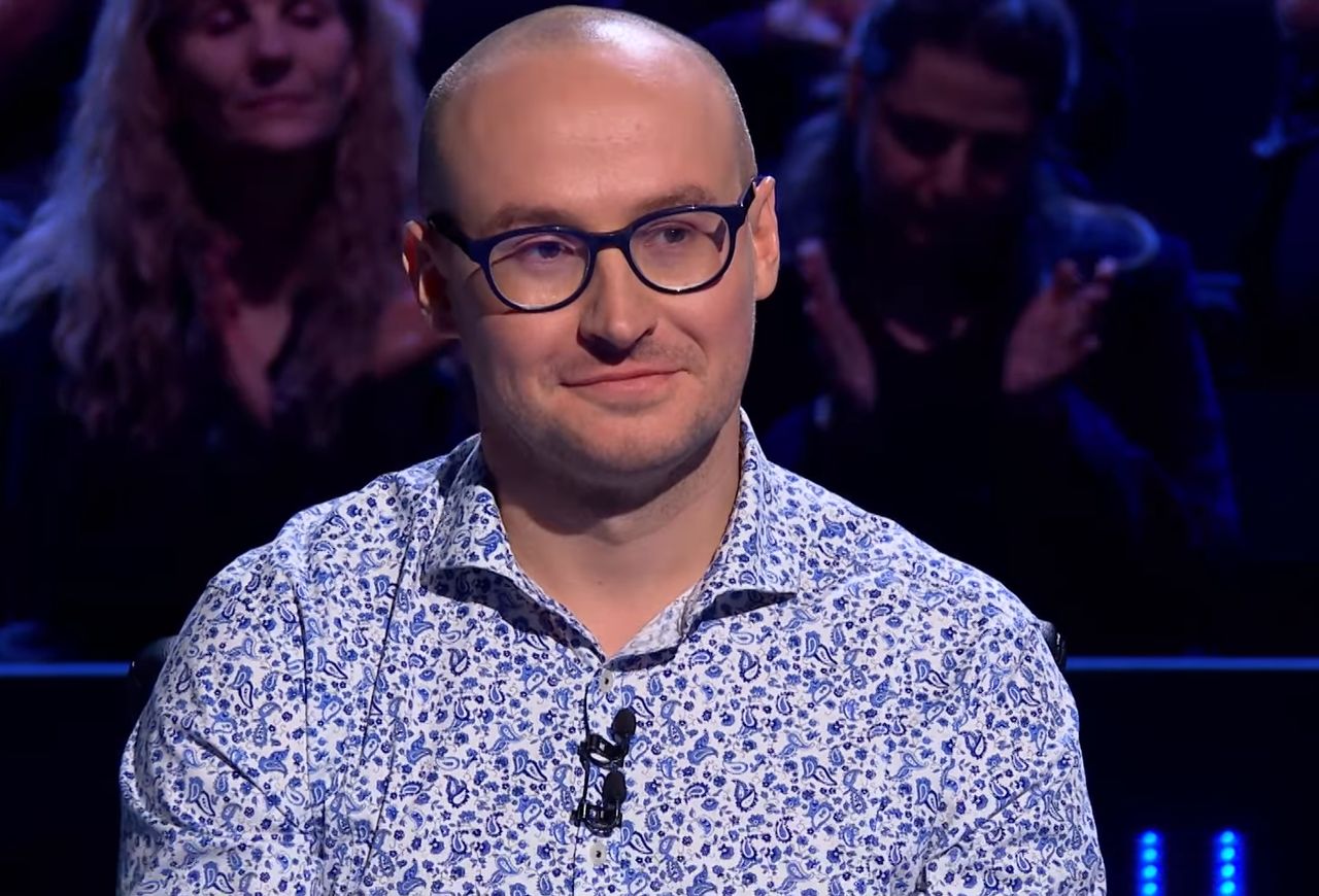 Jarosław Kowalczyk w 705. odcinku "Milionerów"