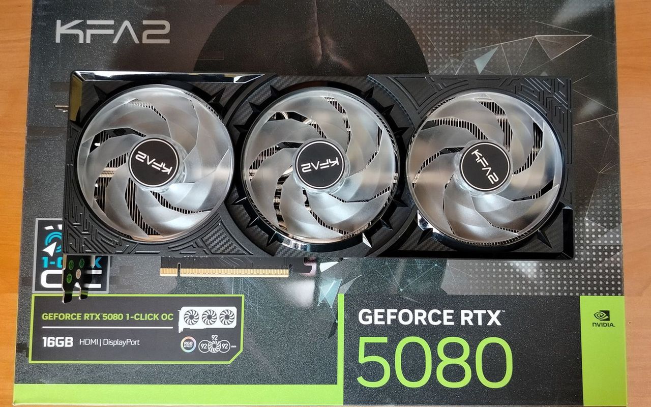 KFA2 GeForce RTX 5080 1-Click OC pudełko