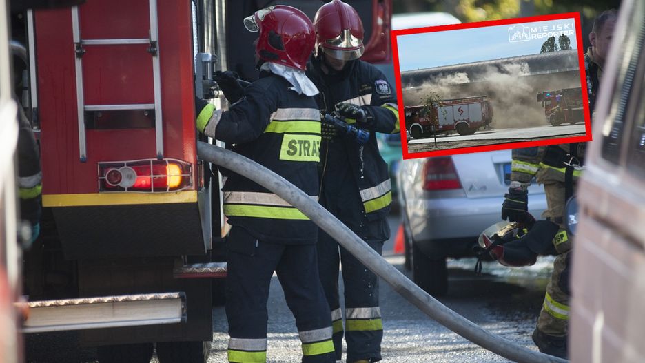 Pożar w centrum handlowym w Piasecznie
