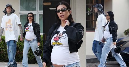Kourtney Kardashian EKSPONUJE ciążowe krągłości na randce z Travisem Barkerem. Synek w drodze (ZDJĘCIA)