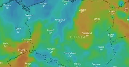 Pogoda. Wysoka temperatura i zachmurzenie. Uwaga na burze