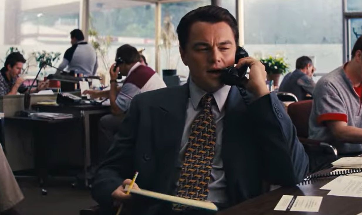 Leonardo DiCaprio w filmie "Wilk z Wall Street"