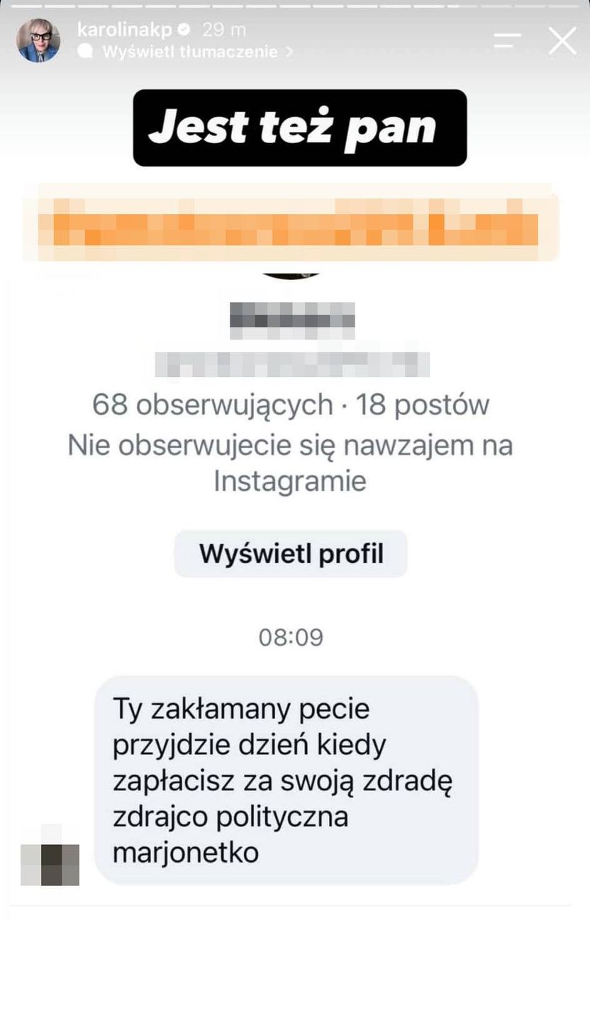 Karolina Korwin Piotrowska pokazała groźby