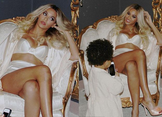 Beyonce w bieliźnie pozuje z córką (ZDJĘCIA)