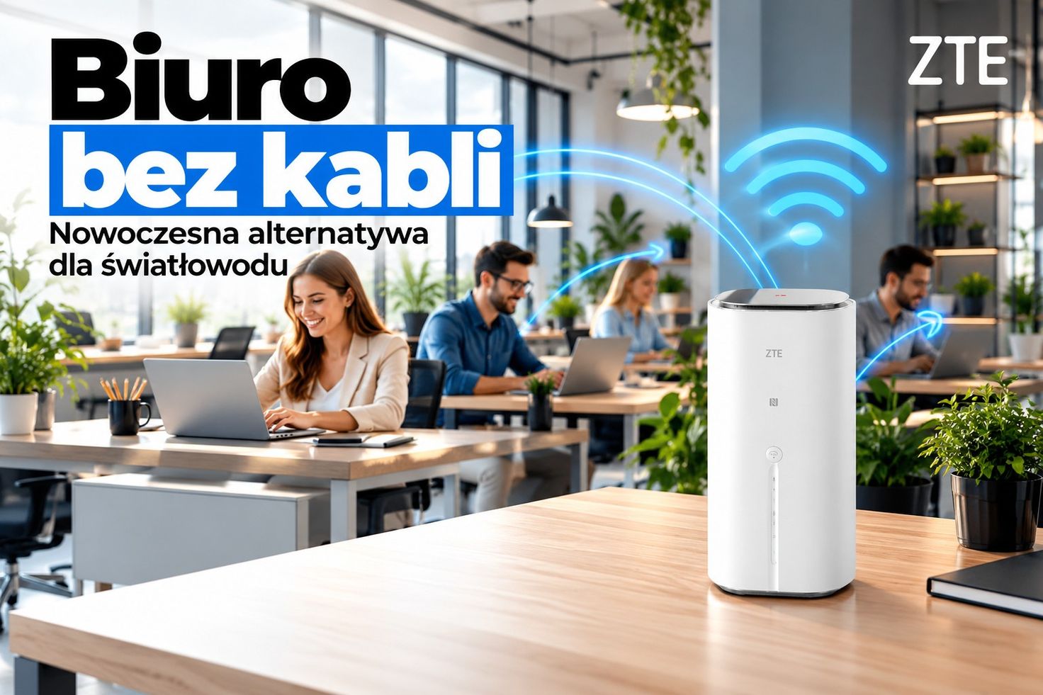 Biuro bez światłowodu? 5G i Wi-Fi 7 mogą ułatwić pracę