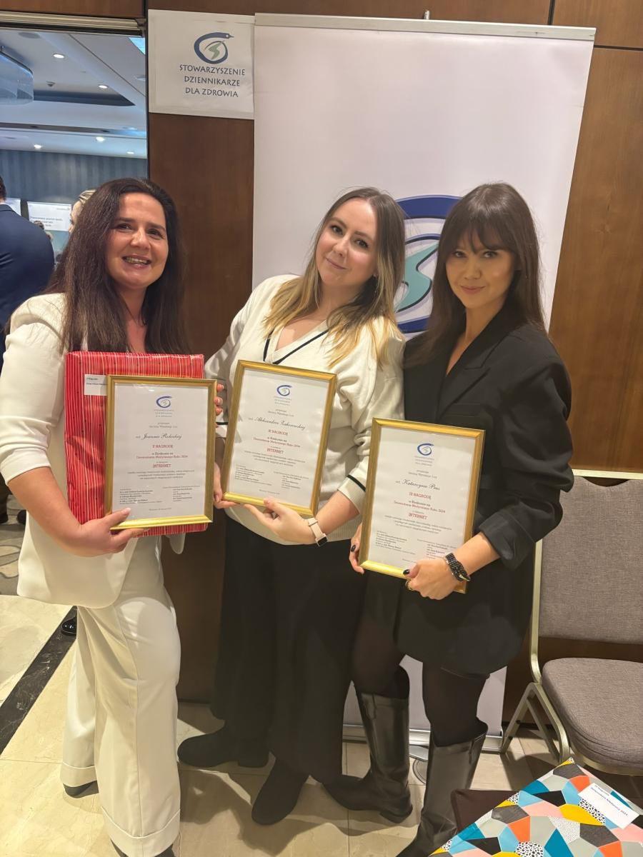 Dziennikarki Wirtualnej Polski laureatkami konkursu Dziennikarz Medyczny 2024