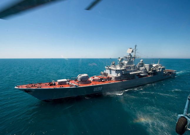 Ukraińska fregata "Hetman Sahajdaczny"