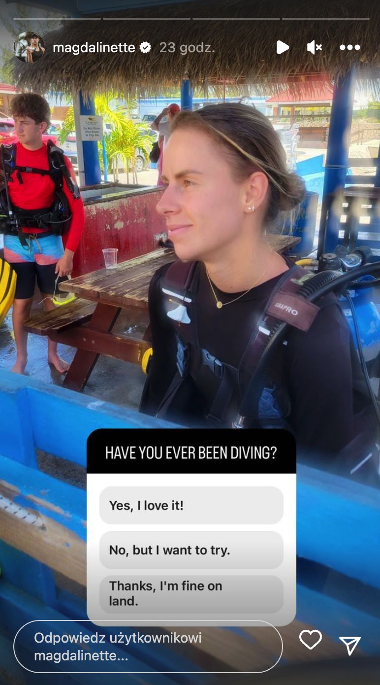 Magda Linette nurkowała na wakacjach