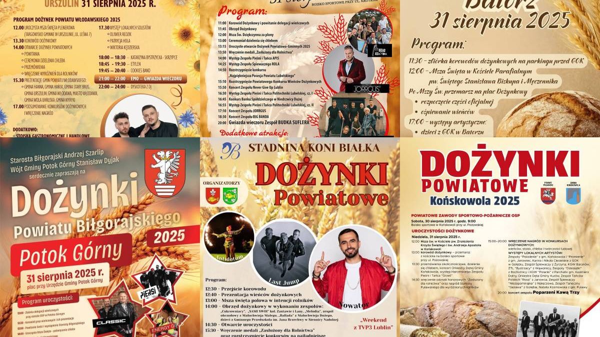 Dożynki w województwie lubelskim 31 sierpnia 2025