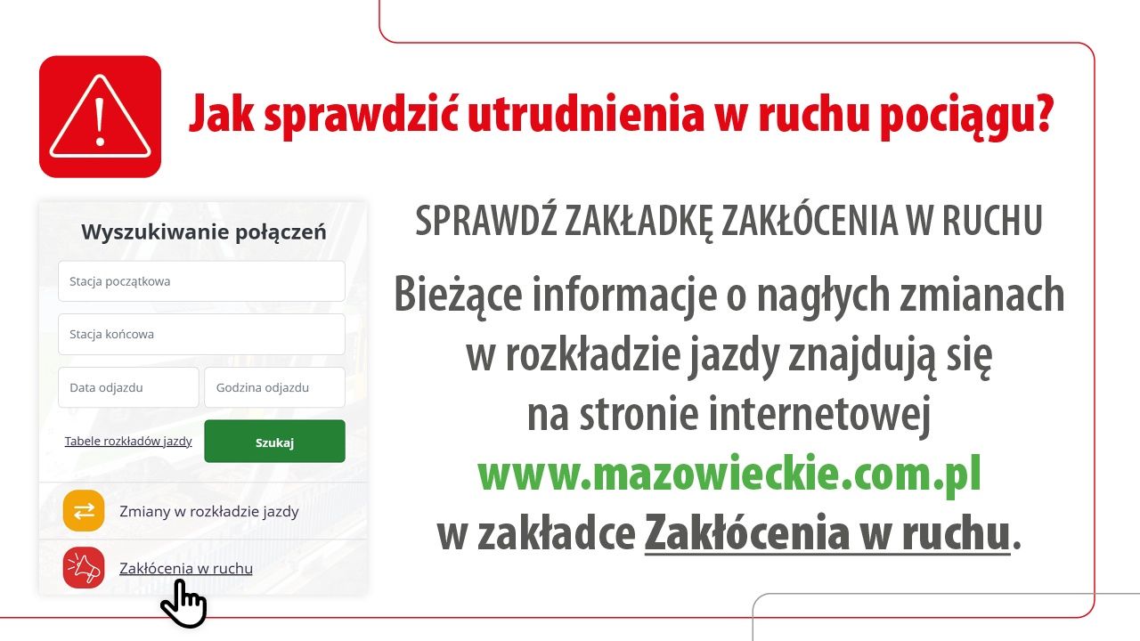 Utrudnienia w ruchu pociągów