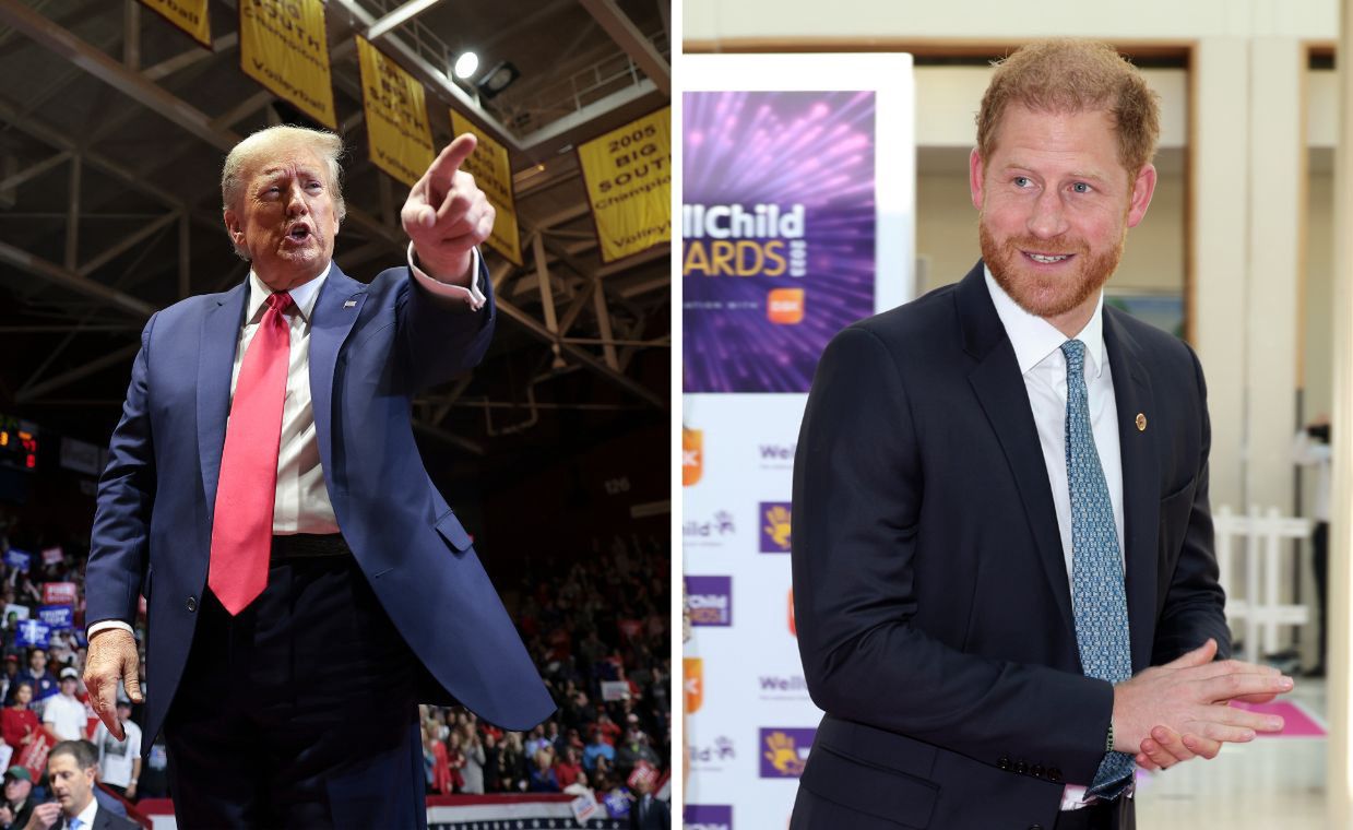 On the left Donald Trump, on the right Prince Harry.