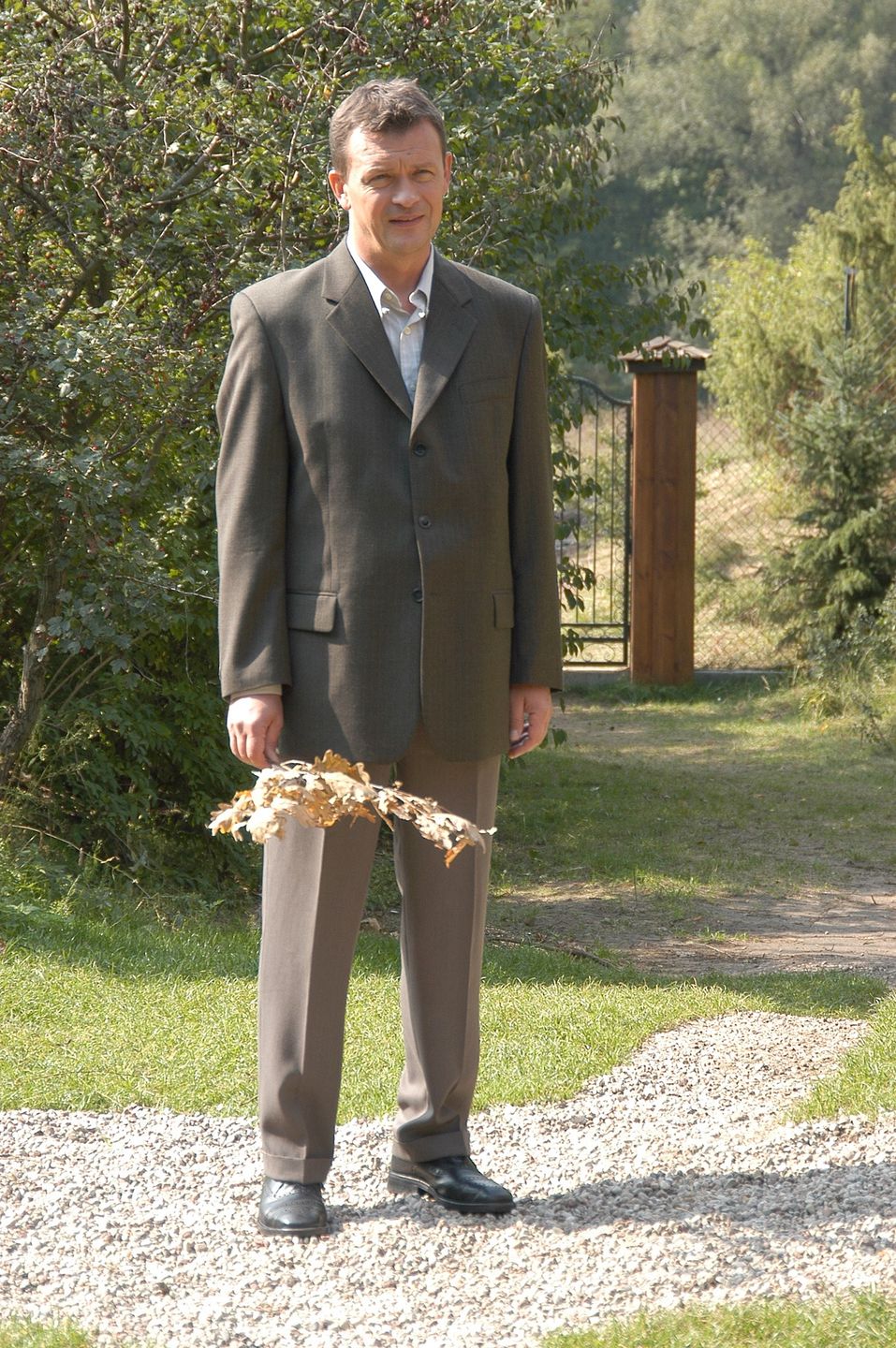 Jan Frycz na planie filmu "Nigdy w życiu!"