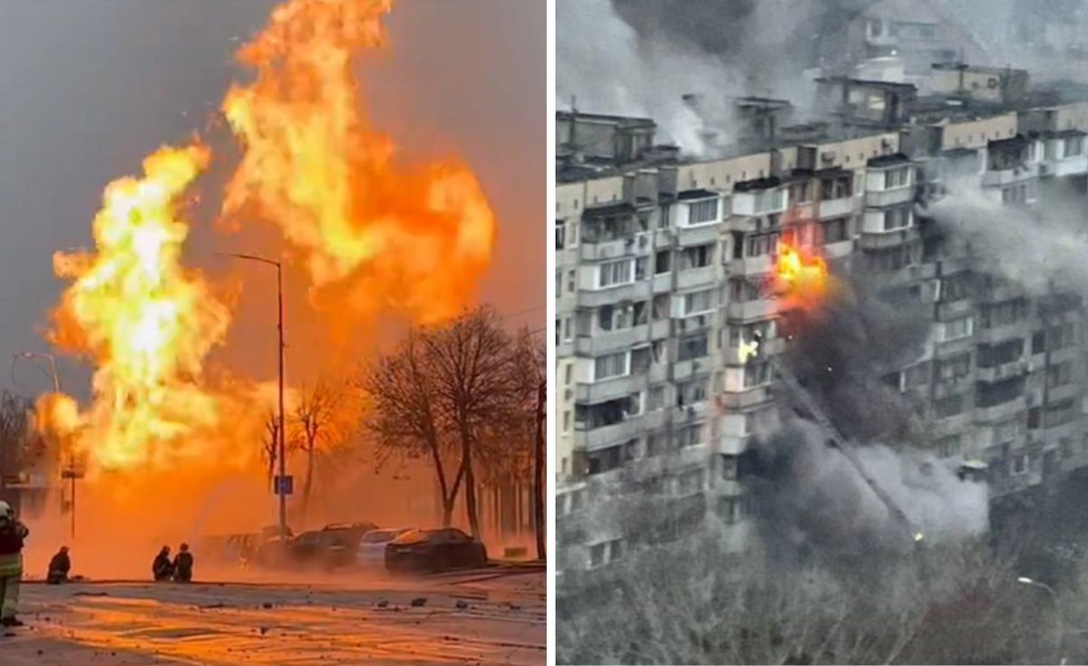 Cała Ukraina na "czerwono". Ogień w Kijowie