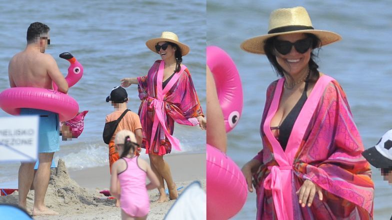 Kasia Cichopek na plaży