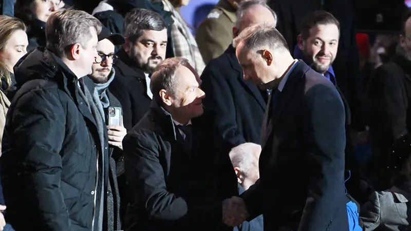 Donald Tusk i Andrzej Duda