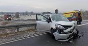 Krzeszyce: Wypadek na DK22, zderzenie Renault i Opla na skrzyżowaniu