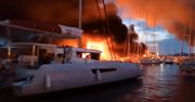 Pożar jachtów w chorwackiej marinie
