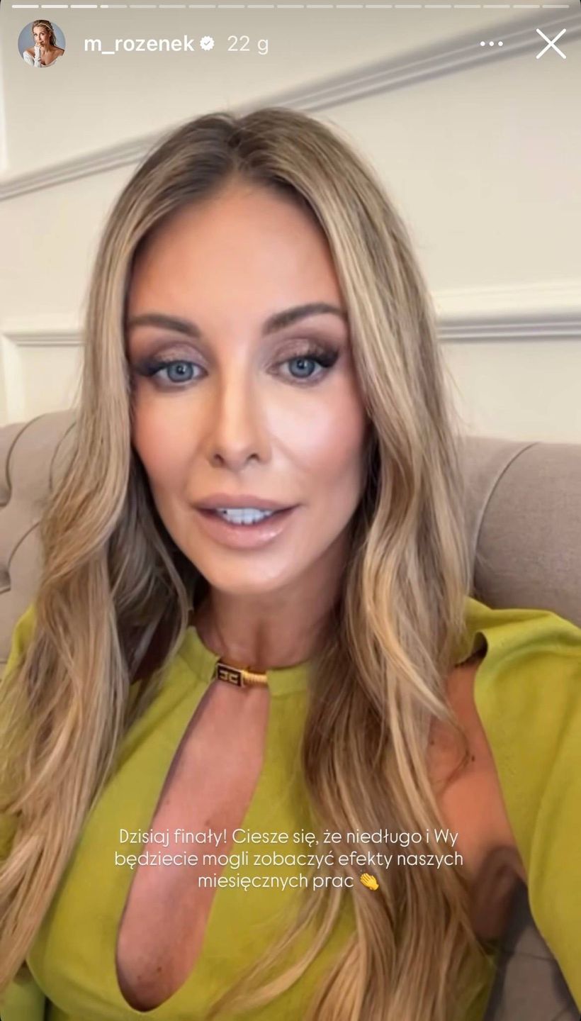 Małgorzata Rozenek pozdrawia z planu