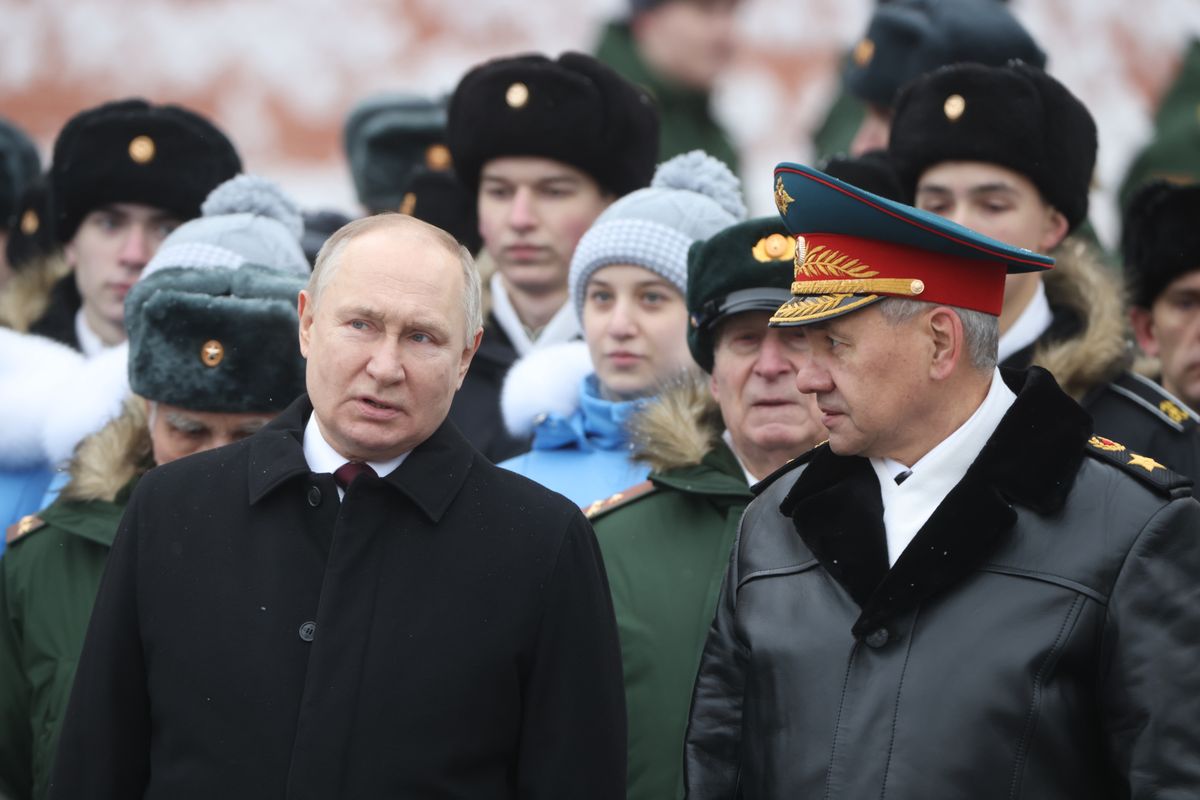 Prezydent Rosji Władimir Putin i Minister Obrony Narodowej Rosji Siergiej Szojgu 