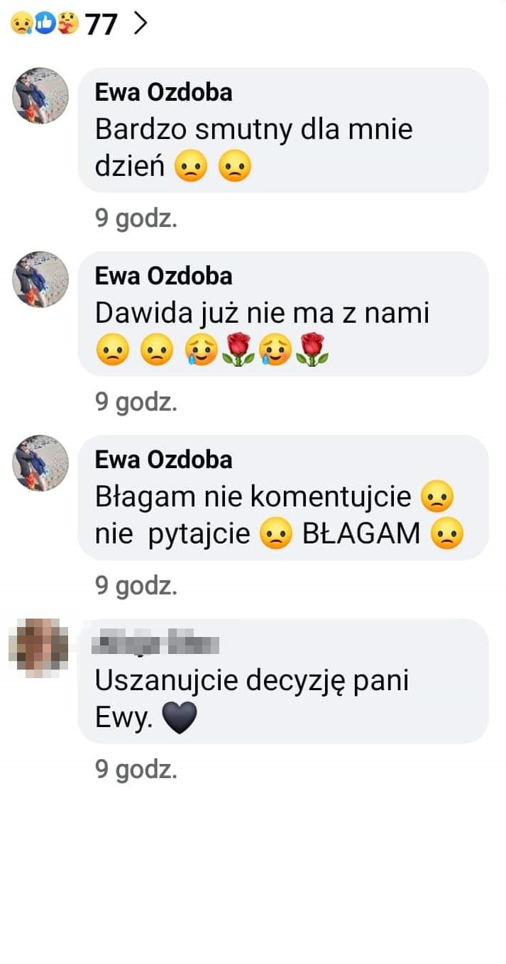 Dawid Ozdoba nie żyje.