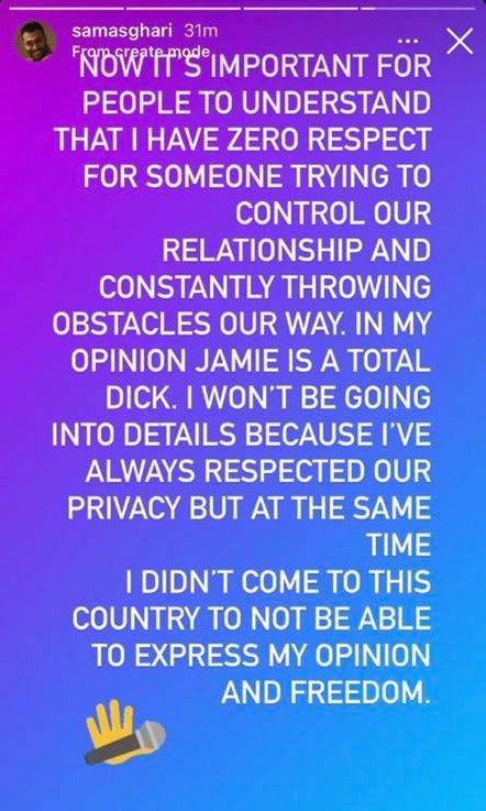 Sam Asghari krytykuje ojca Britney Spears na Instastories