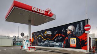 Nowy mural na stacji ORLENU w Płocku. Łączy sztukę, edukację i nowoczesne technologie