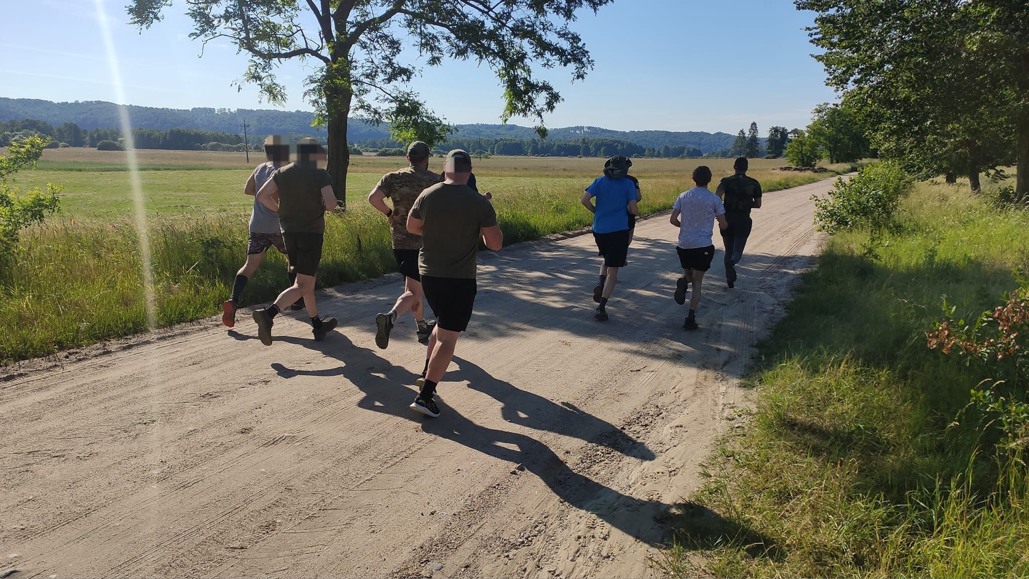 Rekruci podczas egzaminu. Test sprawnościowy